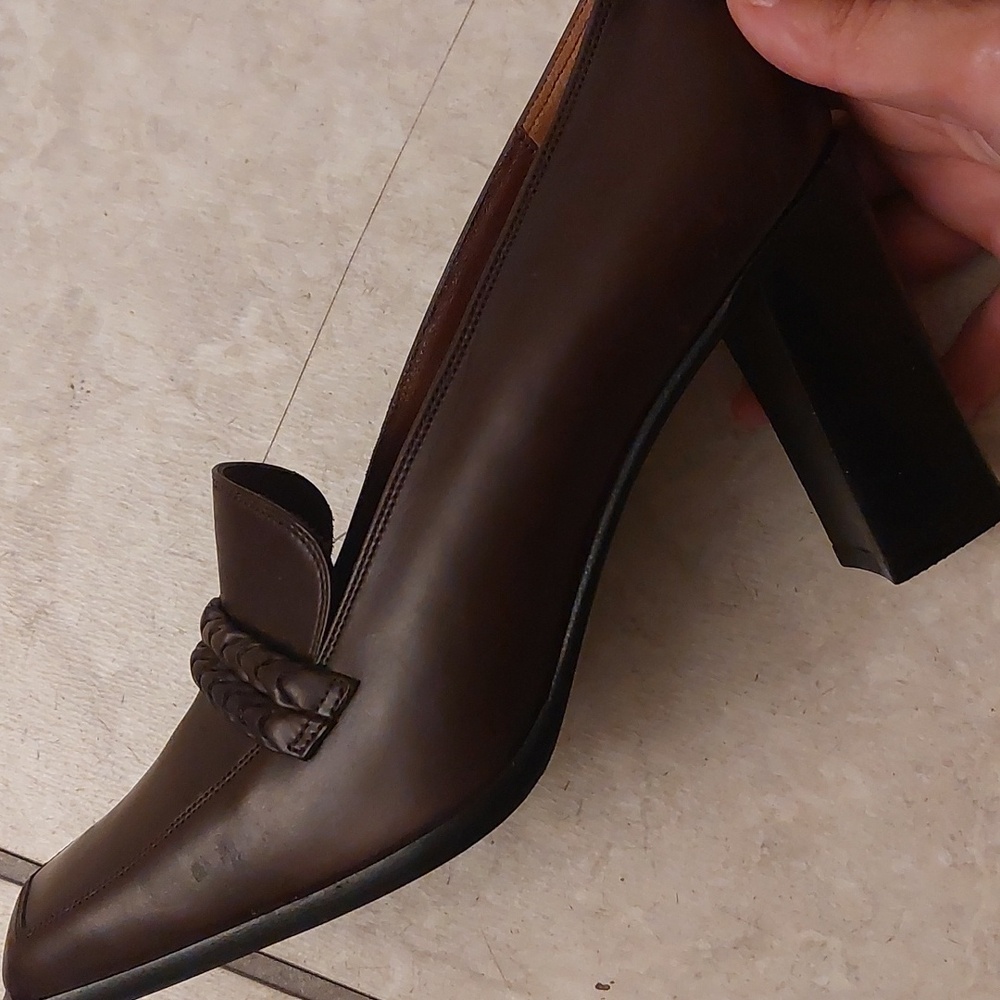 Bally Women's Brown Leather Loafers Size 7 - Picture 2 of 4